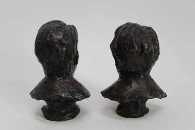 Lot 1914 - Pye, pair of signed limited edition bronze figure head sculptures
