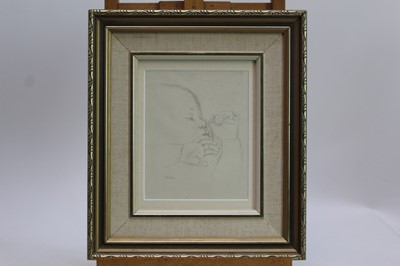 Lot 28 - Robert Sargent Austin (1895-1973) pair of pencil drawings - Restful Sleep and Baby Asleep, one dated, in glazed gilt frames 
Provenance: Chris Beetles Gallery, London