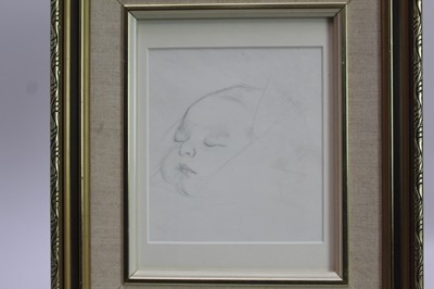 Lot 1755 - Robert Sargent Austin (1895-1973) pair of pencil drawings - Restful Sleep and Baby Asleep, one dated, in glazed gilt frames 
Provenance: Chris Beetles Gallery, London