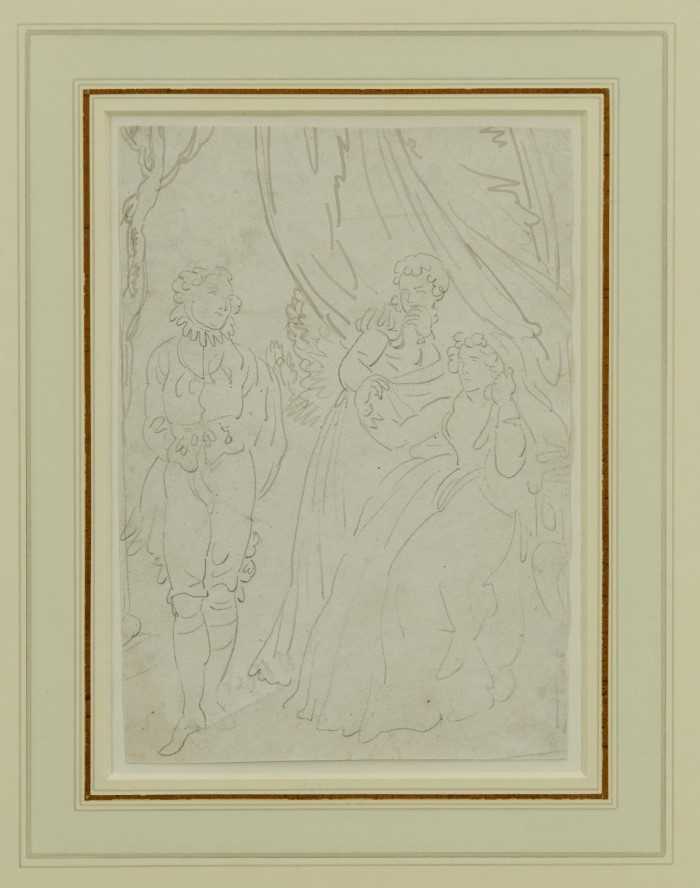 Lot 1858 - Thomas Rowlandson (1756-1827) pencil drawing - The Intruder, in glazed gilt frame 
Provenance: Chris Beetles Gallery