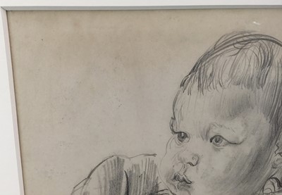 Lot 246 - *Jacob Epstein (1880-1959) pencil - Jackie in High Chair, signed, in glazed gilt frame