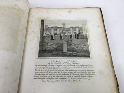 Lot 1999 - Book - ‘Antiquities of London...’, published 1791, in calf binding 
(disbound)