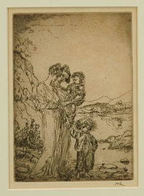 Lot 1772 - *Augustus John (1878-1961) signed etching - Rambling by the Lake, 24/50