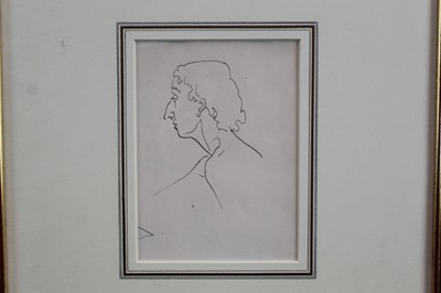 Lot 1773 - *Mervyn Peake (1911-1968) pen and ink - Female Model, in glazed gilt frame 
Provenance: Chris Beetles Gallery, London