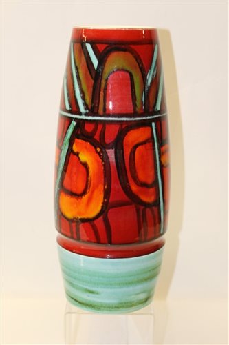 Lot 1002 - Large Poole Delphis vase with abstract...