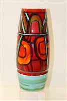 Lot 1002 - Large Poole Delphis vase with abstract...