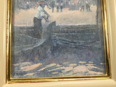 Lot 1801 - Pam Masco (1953-2018) oil on canvas - The Gondelier, signed, framed 
Provenance: Thompson’s Aldeburgh