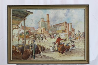 Lot 1763 - Peter Proud, watercolour - Adnams Brewery, Southwold, signed and dated 
‘70, in glazed frame
