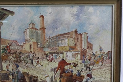 Lot 1763 - Peter Proud, watercolour - Adnams Brewery, Southwold, signed and dated 
‘70, in glazed frame