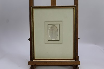 Lot 1760 - Kate Greenaway (1846-1901) pencil drawing - a girl in nightdress, in glazed 
gilt frame 
Provenance: Chris Beetles Gallery, London