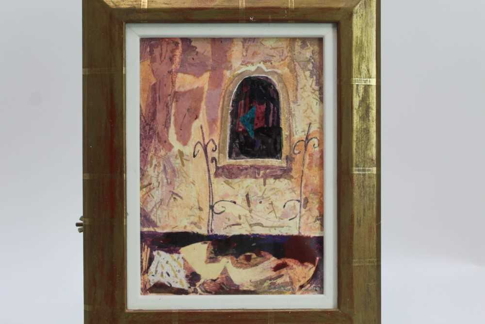 Lot 1726 - *Christine Woodside (b.1946) mixed media - Arezzo, signed, in glazed gilt frame