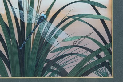 Lot 23 - Richard Constable (b.1932) two watercolours - Dragonflies, signed and dated 
1969 and 1970, in glazed frames
