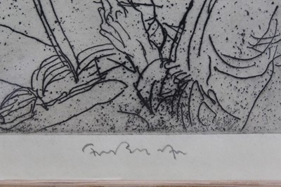 Lot 1735 - *Sir Frank Brangwyn (1867-1956) signed etching from 'L'Ombre de la Croix', 1931, in glazed frame 
Provenance:  Goldmark Gallery, Rutland
