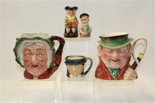 Lot 1006 - Three small Royal Doulton character jugs -...