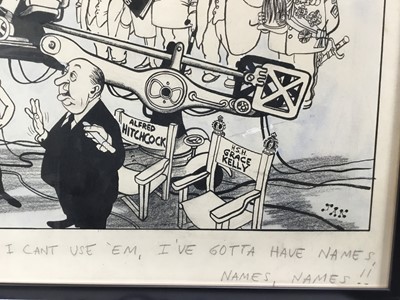 Lot 1818 - Jak, Raymond Allen Jackson (1927-1997) pen, ink and watercolour cartoon - 'Well Tell 'Em I Can't Use 'Em, I've Gotta Have Names, Names, Names!!', signed and titled