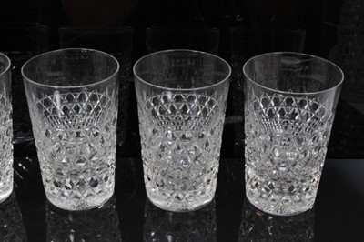 Lot 155 - Good quality 19th century hobnail cut glassware, including two jugs, six tumblers and five dishes