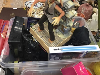 Lot 301 - Two boxes of Star Wars related and other toys