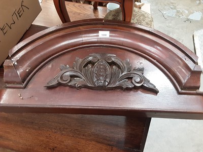 Lot 1050 - Victorian mahogany arch and a small footstool (2)