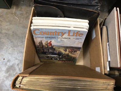 Lot 206 - Two boxes of ephemera, including postcards, photographs, stamps, scrap books, etc