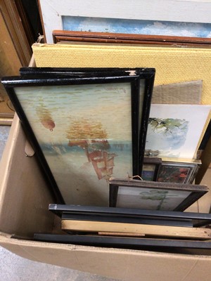 Lot 207 - Quantity of assorted pictures and prints (2 boxes)