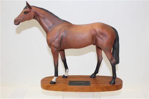 Lot 1016 - Beswick Connoisseur model - Racehorse, on...