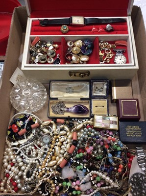 Lot 714 - Box of costume jeweller and bijouterie