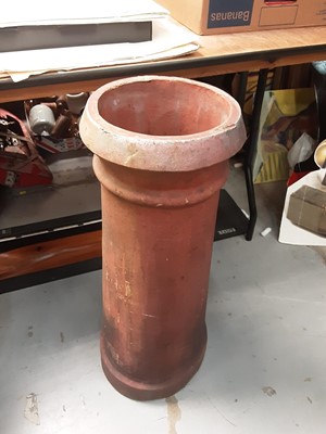 Lot 1061 - Terracotta chimney pot, 77cm high