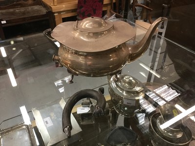 Lot 696 - George V Silver teapot of cauldron form (Birmingham 1914)