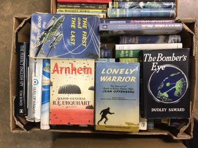 Lot 212 - Three boxes of Second World War fiction and non-fiction books