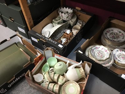 Lot 554 - Lot decorative china , glassware, pictures and sundries