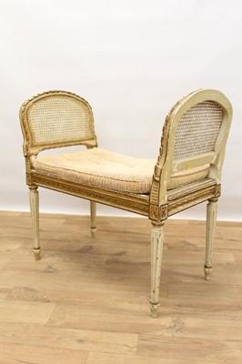 Lot 918 - Late 19th / early 20th century French cream painted bergère suite