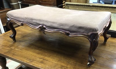 Lot 1482 - Large mid Victorian walnut stool