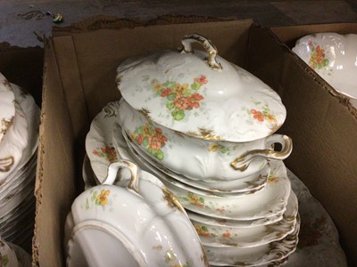 Lot 222 - Large quantity of Limoges floral decorated dinnerware (3 boxes)