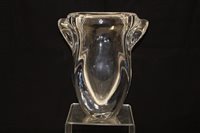 Lot 1027 - Good quality Sèvres glass vase, signed on base,...