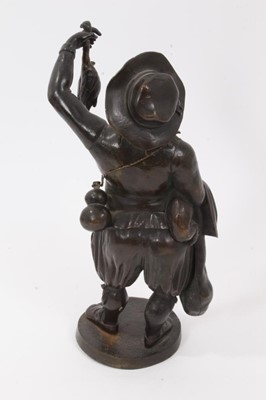 Lot 779 - 19th Century bronze figure of a game dealer