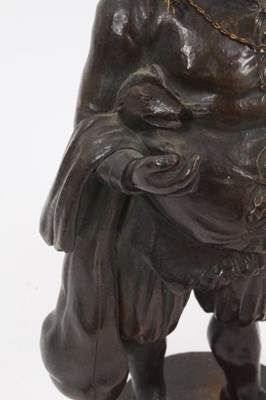 Lot 128 - 19th Century bronze figure of a game dealer