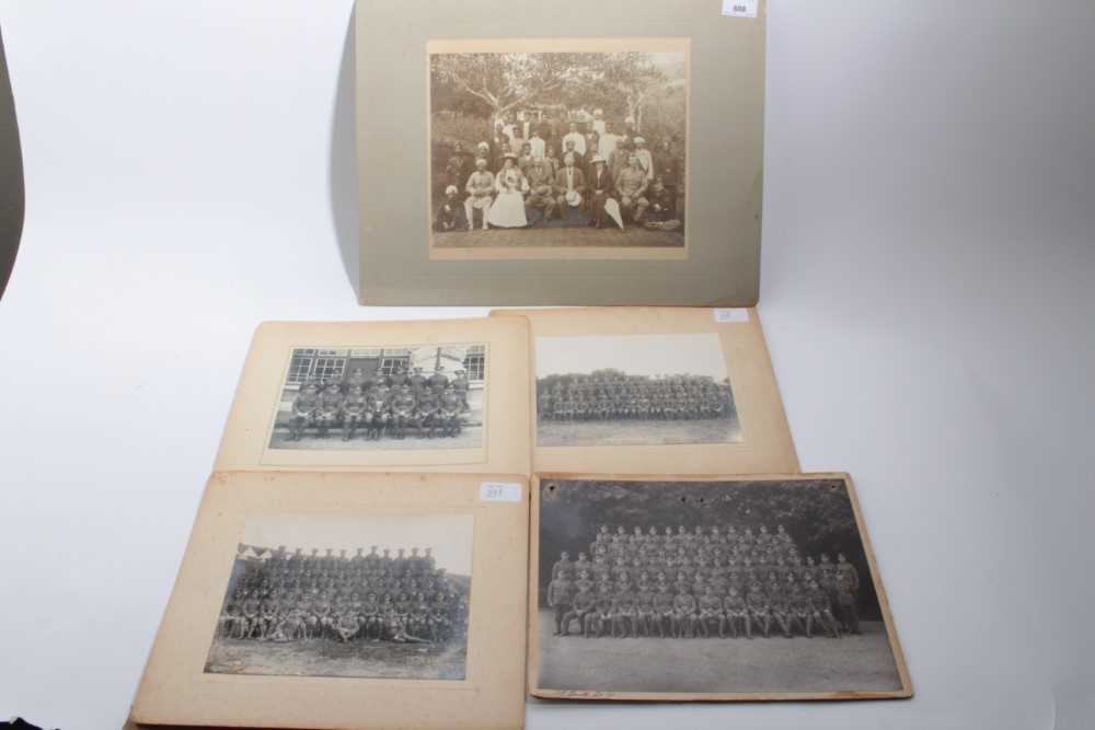 Lot 688 - Six First World War period black and white photographs and one other