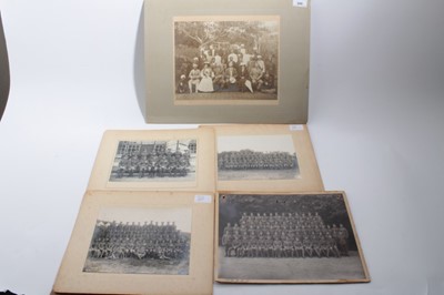 Lot 688 - Six First World War period black and white photographs and one other