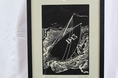 Lot 1075 - *James Dodds (b.1957) signed limited edition linocut - Peter Grimes, 3/50