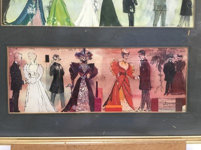 Lot 37 - Costume designs for The Importance of Being Earnest, framed watercolour, indistinctly signed