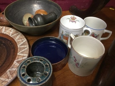 Lot 233 - Group of studio pottery, royal commemoratives and other items