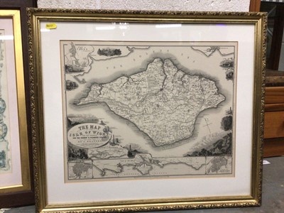 Lot 369 - Victorian map of the Isle of Wight, together with two reproduction maps of Essex