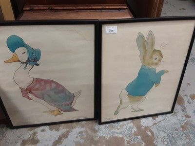 Lot 468 - Five framed and glazed Beatrix Potter prints and other pictures