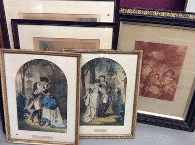 Lot 389 - Mixed lot of 19th century prints and other decorative pictures