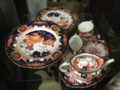 Lot 393 - Royal Crown Derby Imari part desert service and a similar tea set