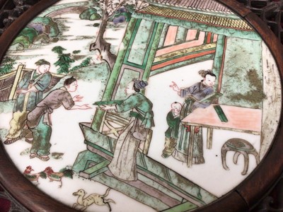 Lot 62 - Chinese famille verte plaque
