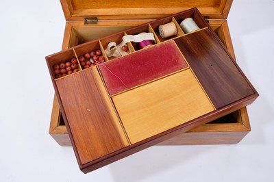 Lot 783 - Good quality 19th century specimen wood work box