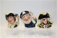 Lot 1044 - Three Royal Doulton character jugs -...