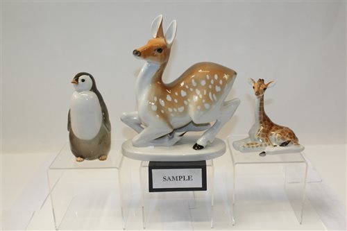 Lot 1045 - Selection of Russian porcelain animal...