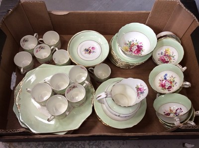 Lot 594 - Hammersley bone china tea and coffee service with floral decoration